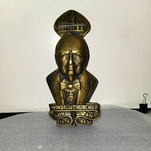 Vintage WINSTON CHURCHILL British Bulldog Door Knocker Made in Britain Bronze